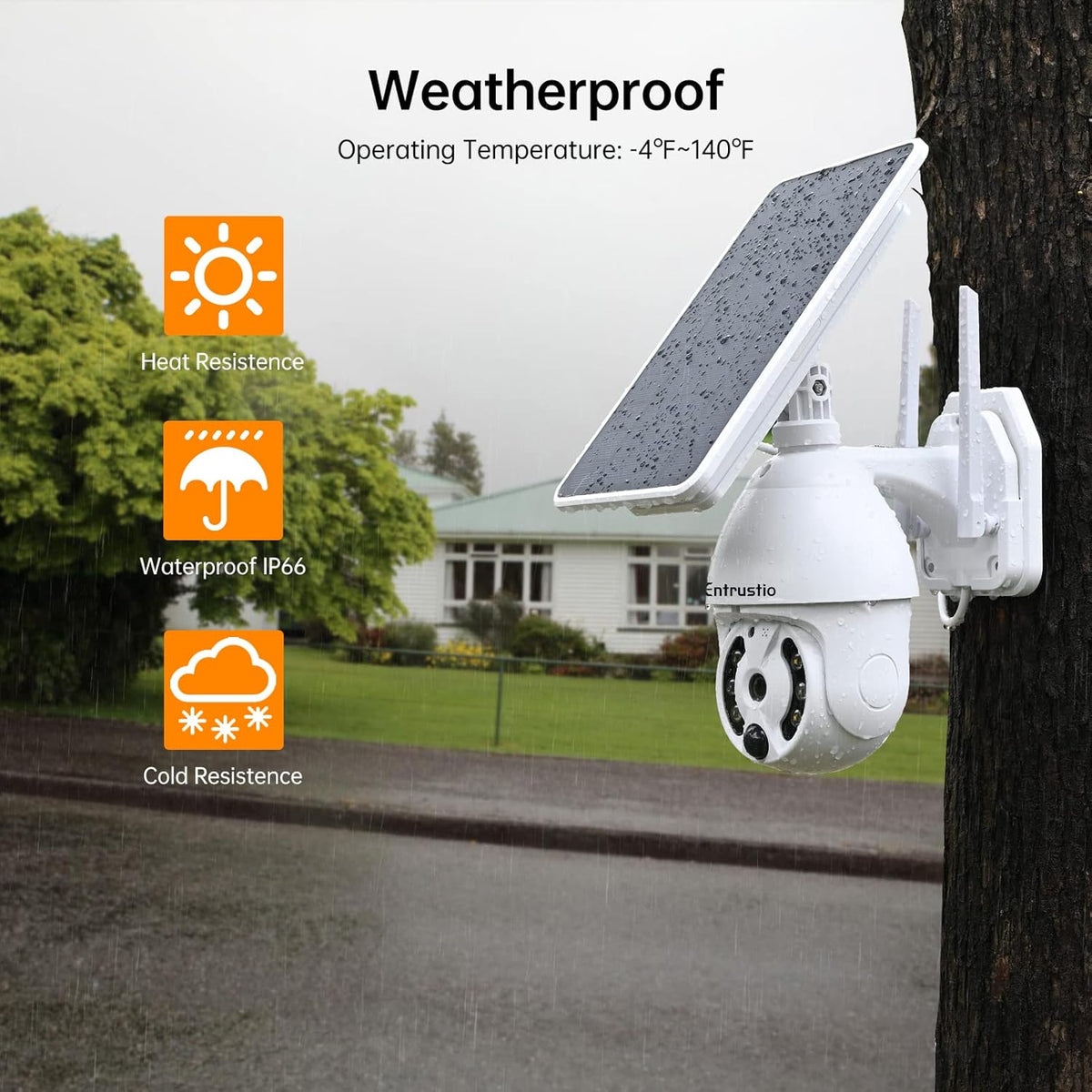 Wireless 360° PTZ 1080P WiFi Security Camera with Color Night Vision N542278