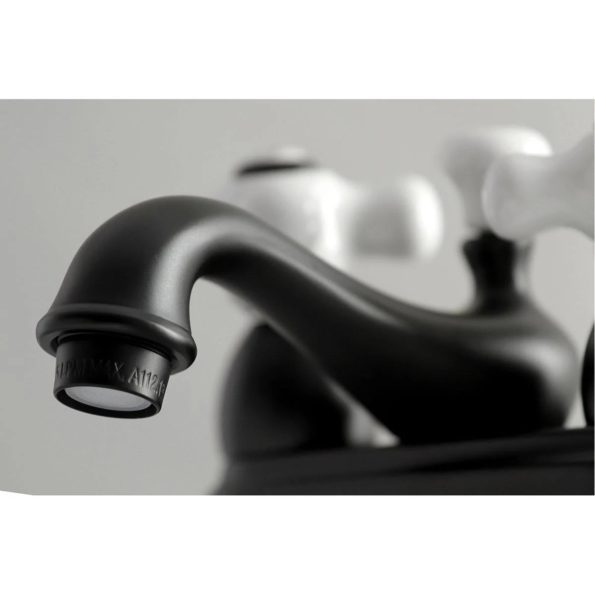Satin Nickel Centerset Lavatory Faucet with Brass Pop-Up P79191
