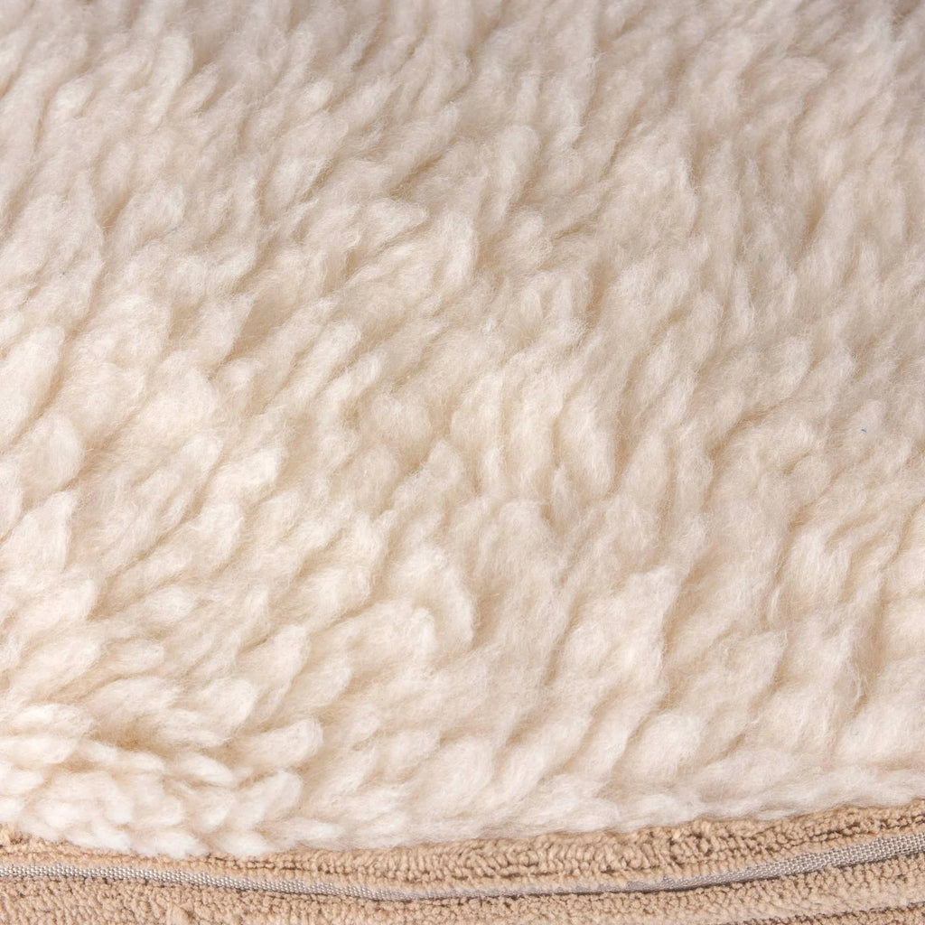 Cozy Corduroy and Sherpa Lined Pet Cave Bed, 25 in. I631095