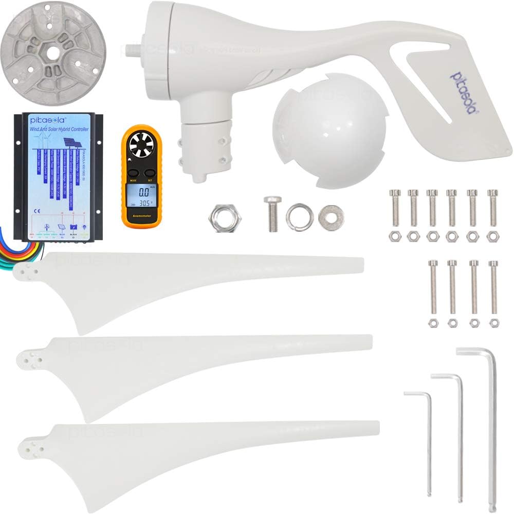 12V 400W Wind Turbine Generator with 30A Hybrid Charge Controller M638632