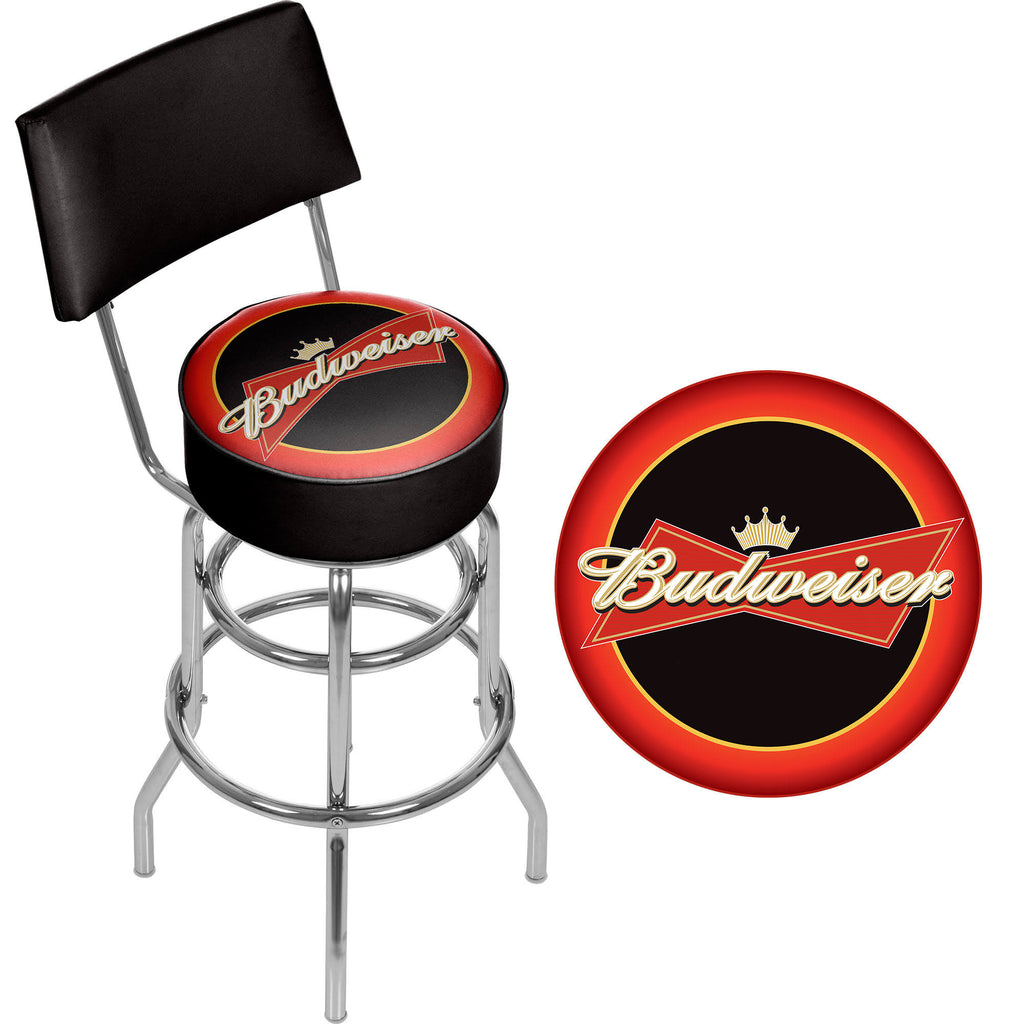 Padded Swivel Bar Stool with Back A7973