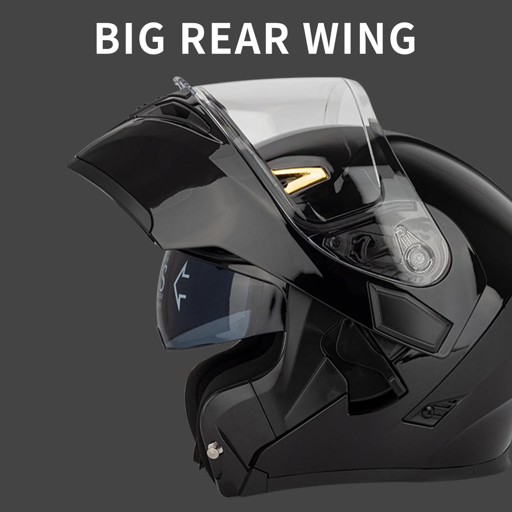 Dual Visor Flip Breathable Motorbike Helmet G513