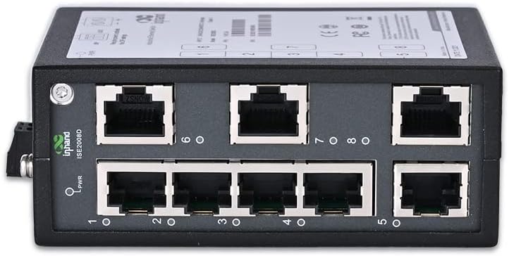 3-Port Unmanaged Industrial Ethernet Switch, Single Mode Dual SC Fiber, Pack of 2 D136