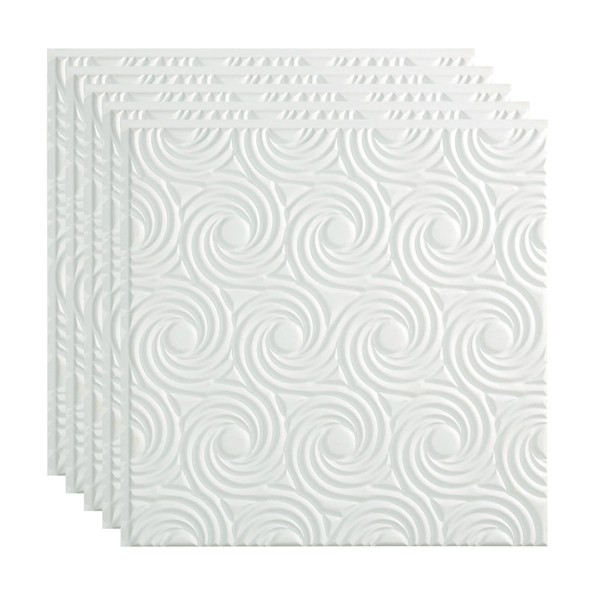Matte White Glue Up Ceiling Tile 5 Pack J163532
