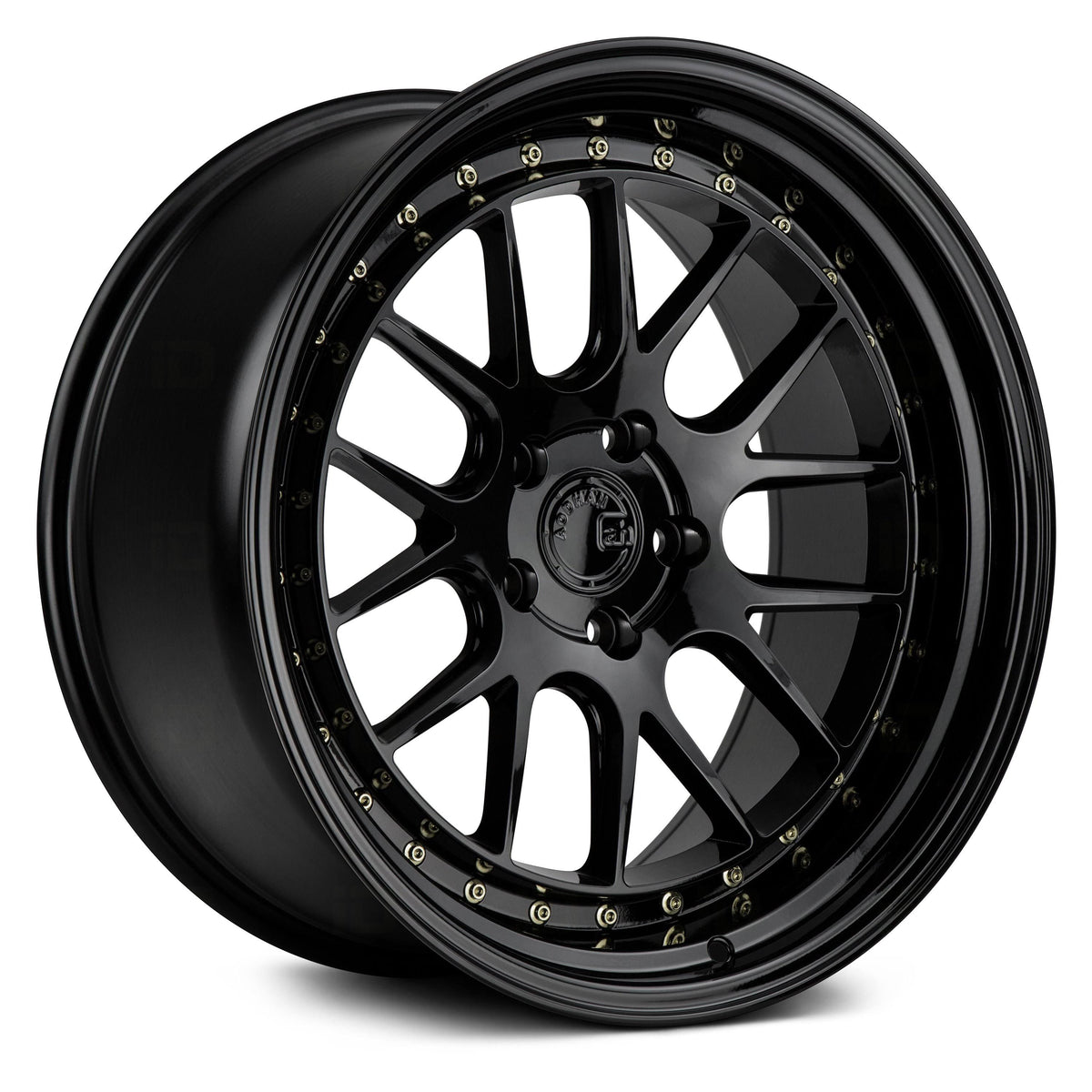 Gloss Black with Gold Rivets Wheel M2718