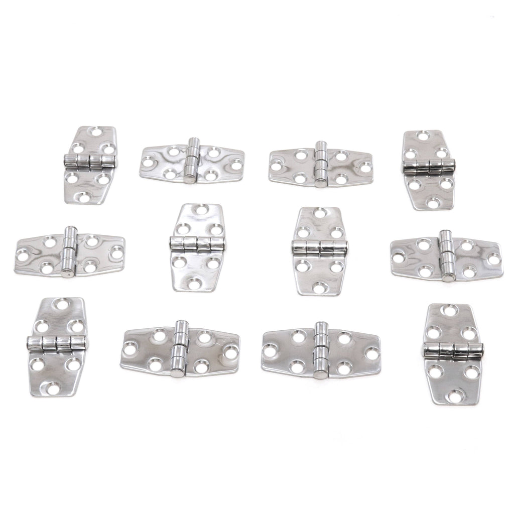 Polished Stainless Steel Marine Door Hinges 3 x 1.5 Inches Set of 12 D72882