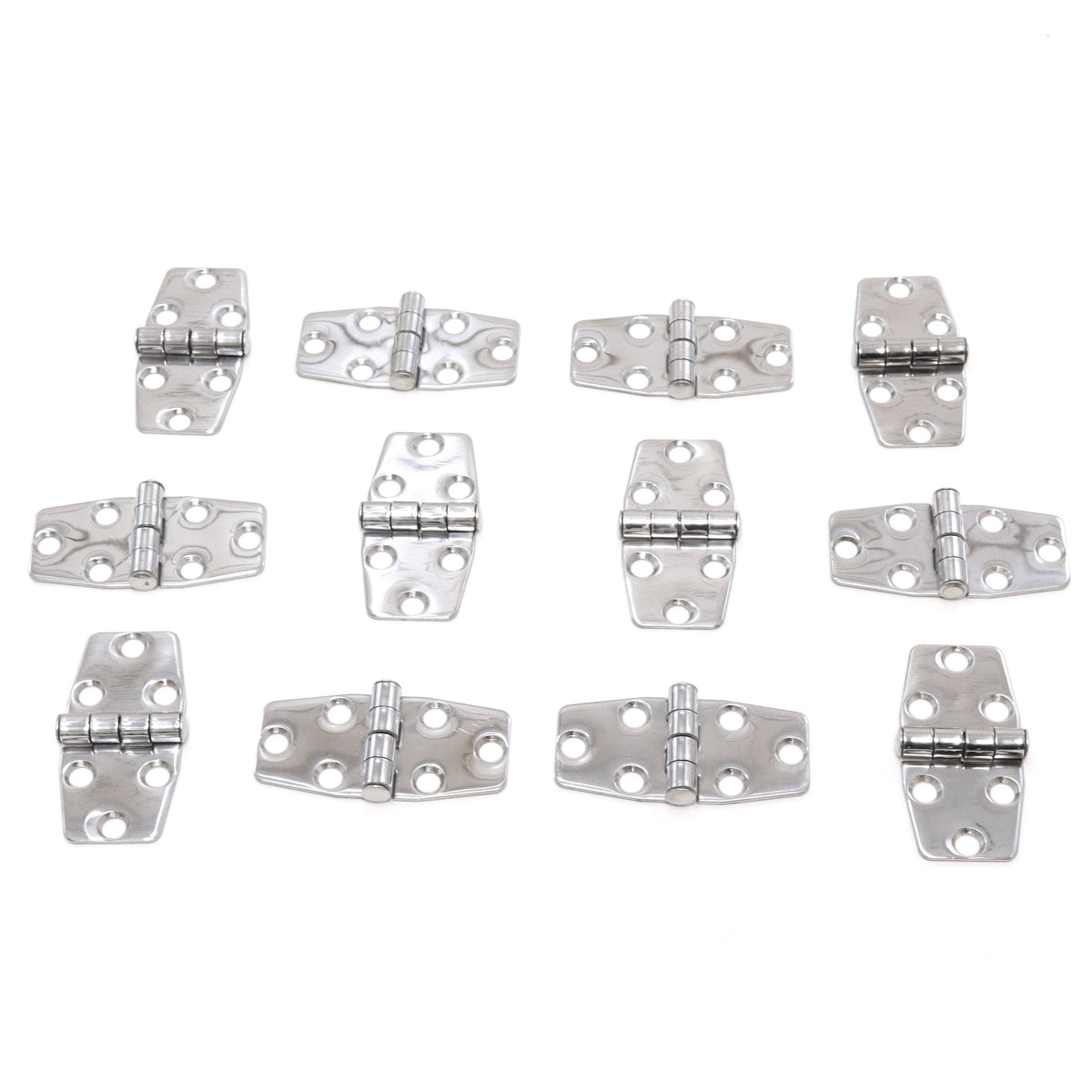Polished Stainless Steel Marine Door Hinges 3 x 1.5 Inches Set of 12 D72882
