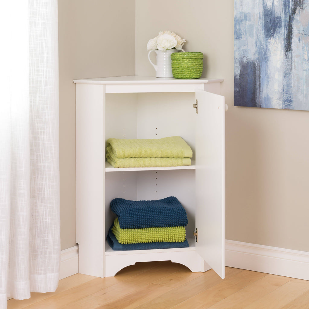 White Corner Storage Cabinet A705528