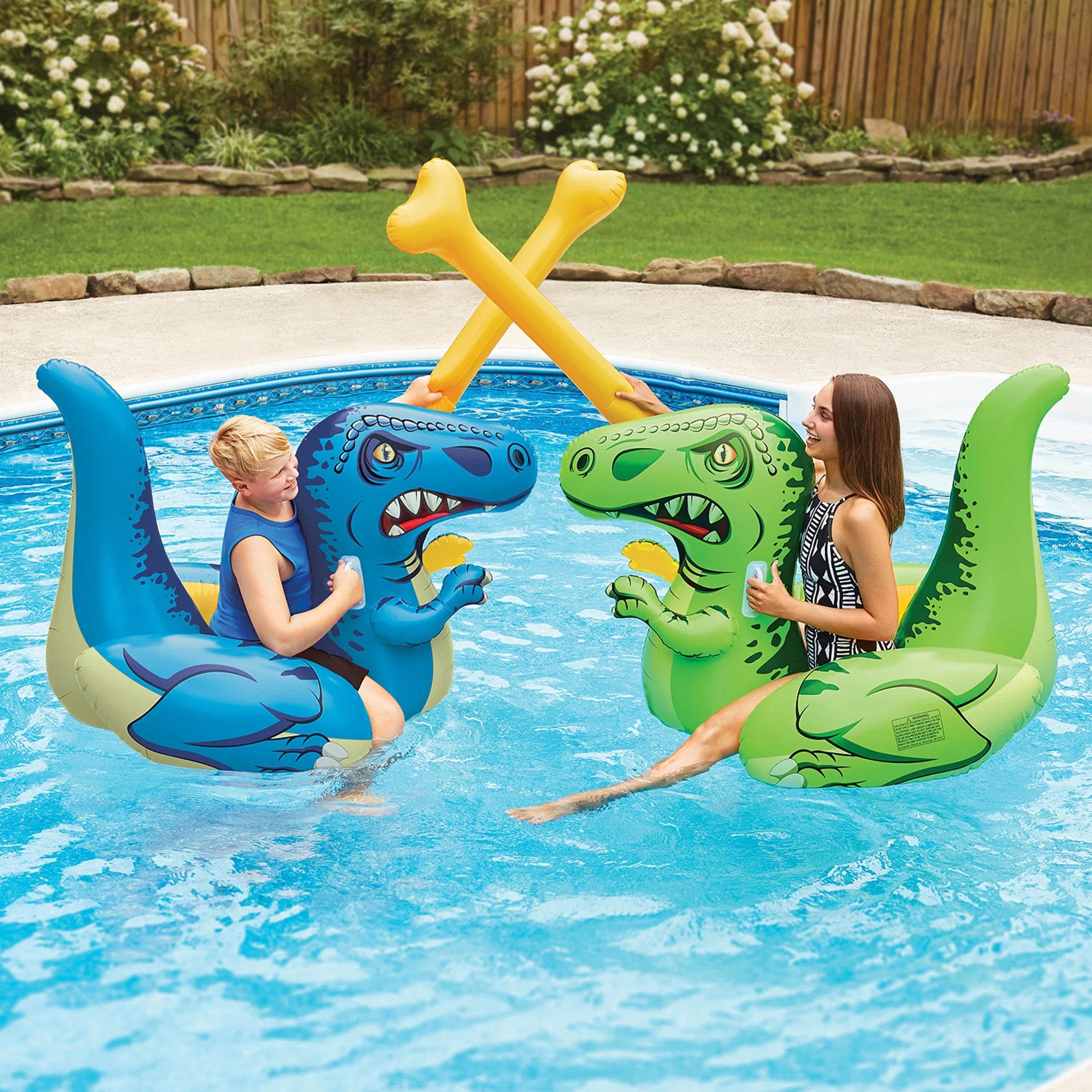 Inflatable Dino Pool Game, Green B148388