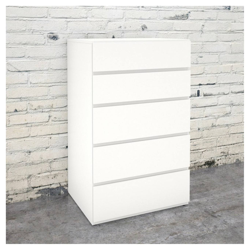 White Five Drawer Chest W81286