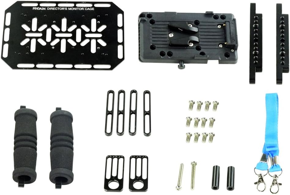 Monitor Cage for 4 to 7 LCD Monitor Display with V-Mount Battery Plate T9351