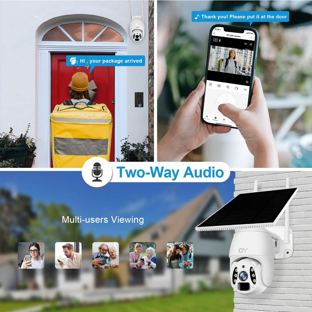 3 MP Wireless Pan & Tilt Security Camera with Motion Detection, 2-Way Audio, Color Night Vision, IP67 Waterproof M19926
