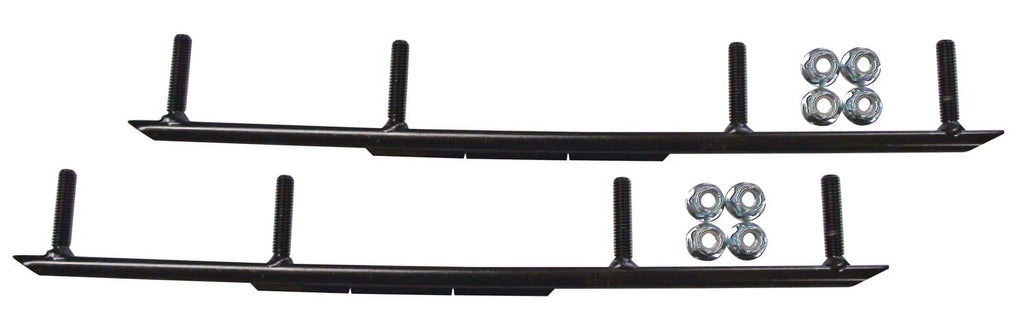 Yellow XT Snowmobile Skis with 6" Round Bars Complete Kit I20252