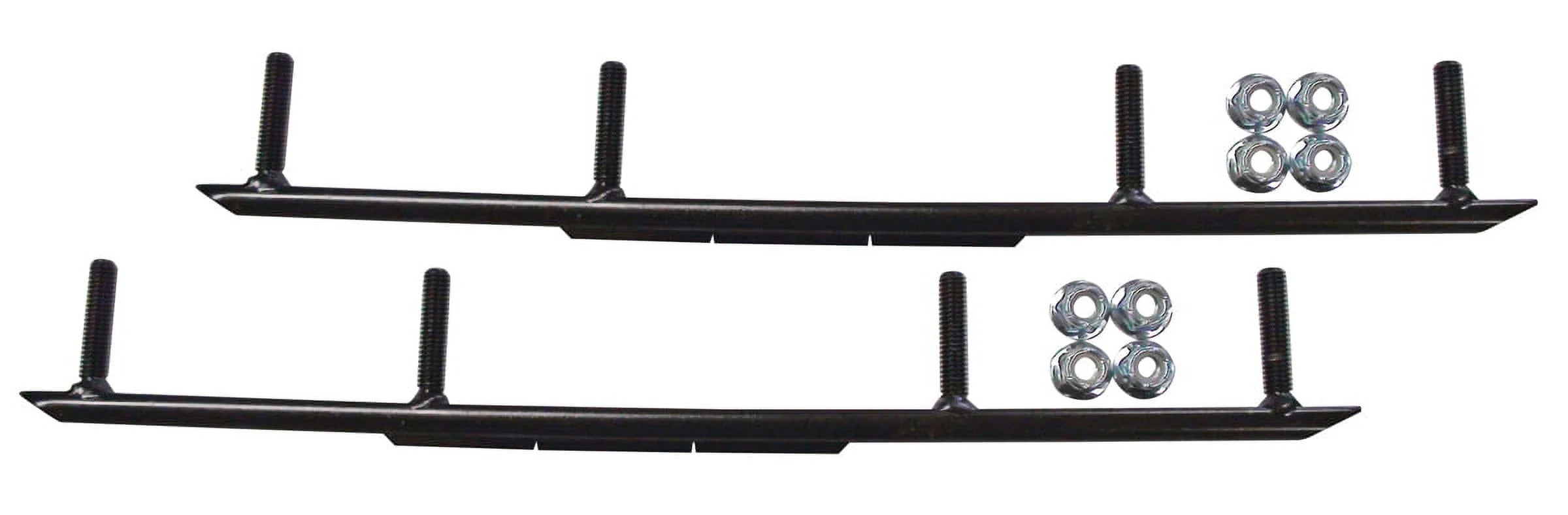 Yellow XT Snowmobile Skis with 6" Round Bars Complete Kit I20252