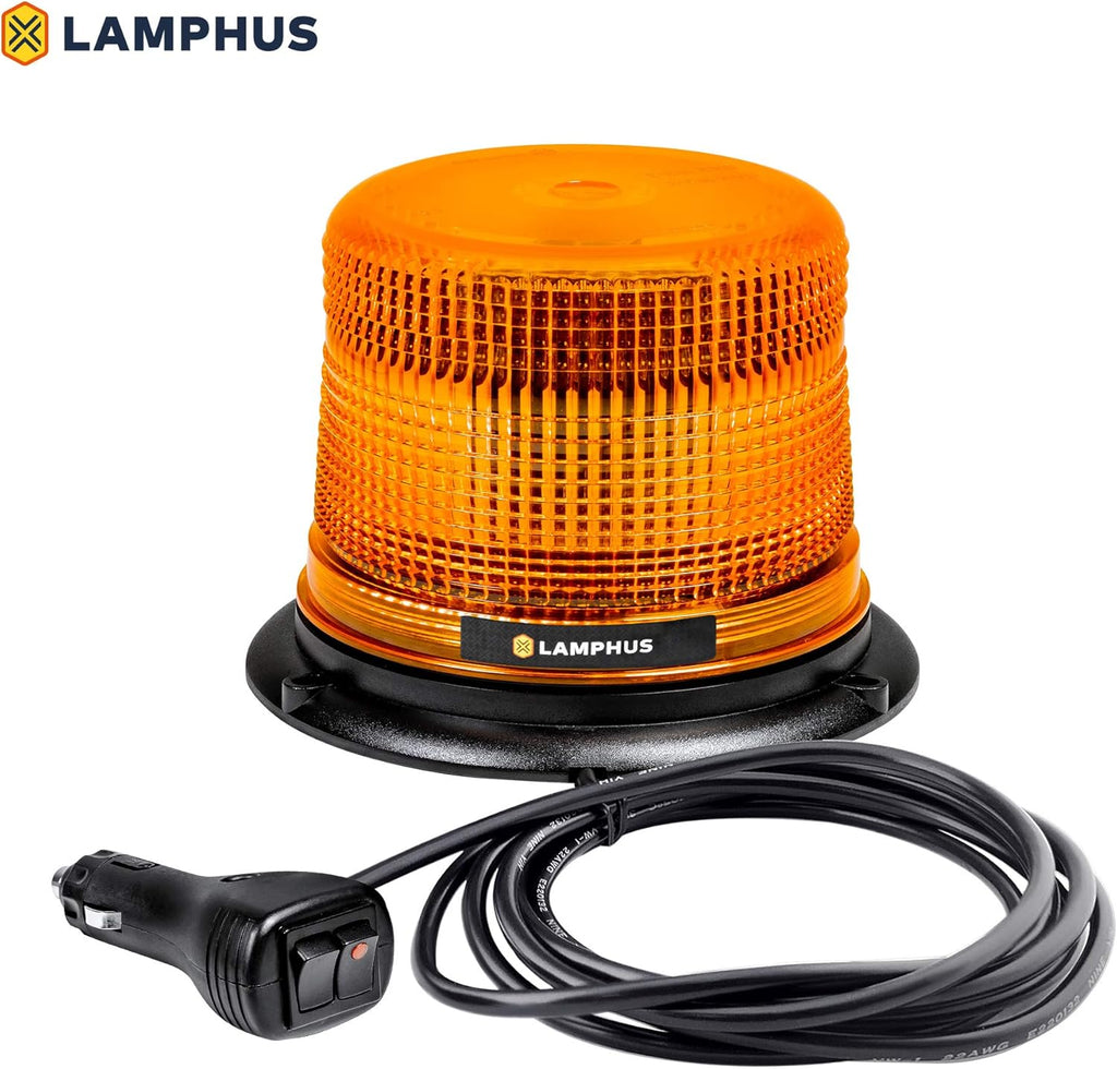 5" 12W Amber LED Flashing Beacon Light, SAE Class 1, Pack of 2 V934274