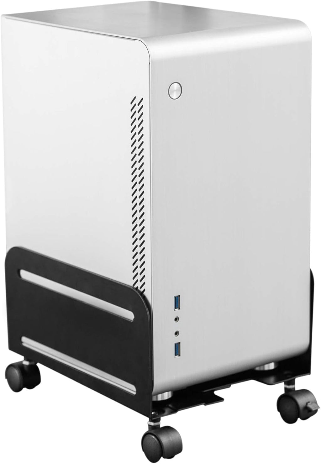 Adjustable Mobile PC Tower Stand Cart with Wheels L862482