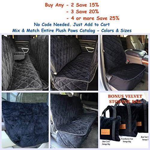 Charcoal Velvet Bucket Front Seat Cover A7459