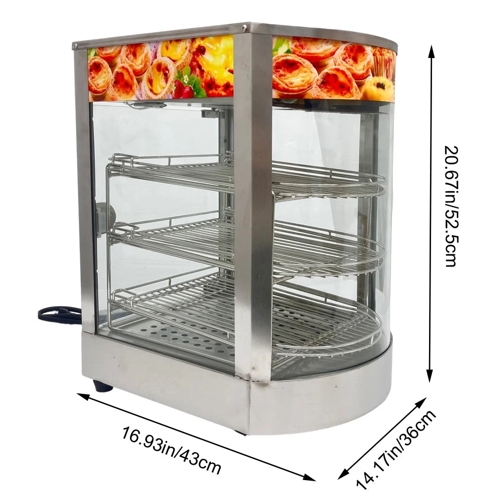 3 Tiers Stainless Steel Heated Cabinet H74592