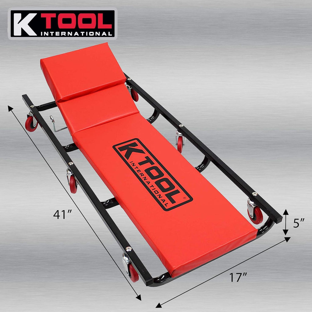 40 Metal Frame Creeper with Adjustable Headrest, 6 2 Oil Resistant Castors W811028