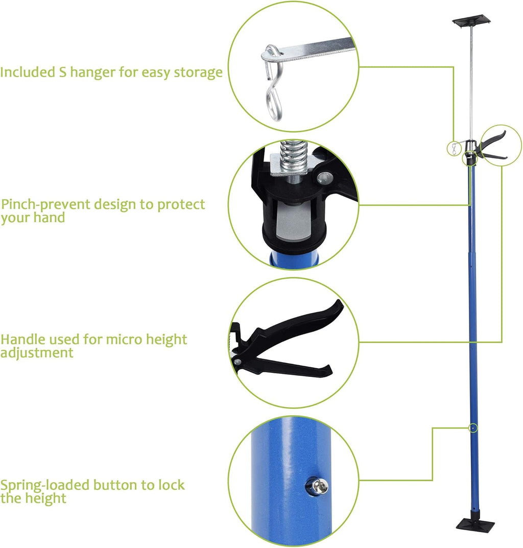 Adjustable Steel Support Pole, Extends from 45 Inch to 114 Inch C846