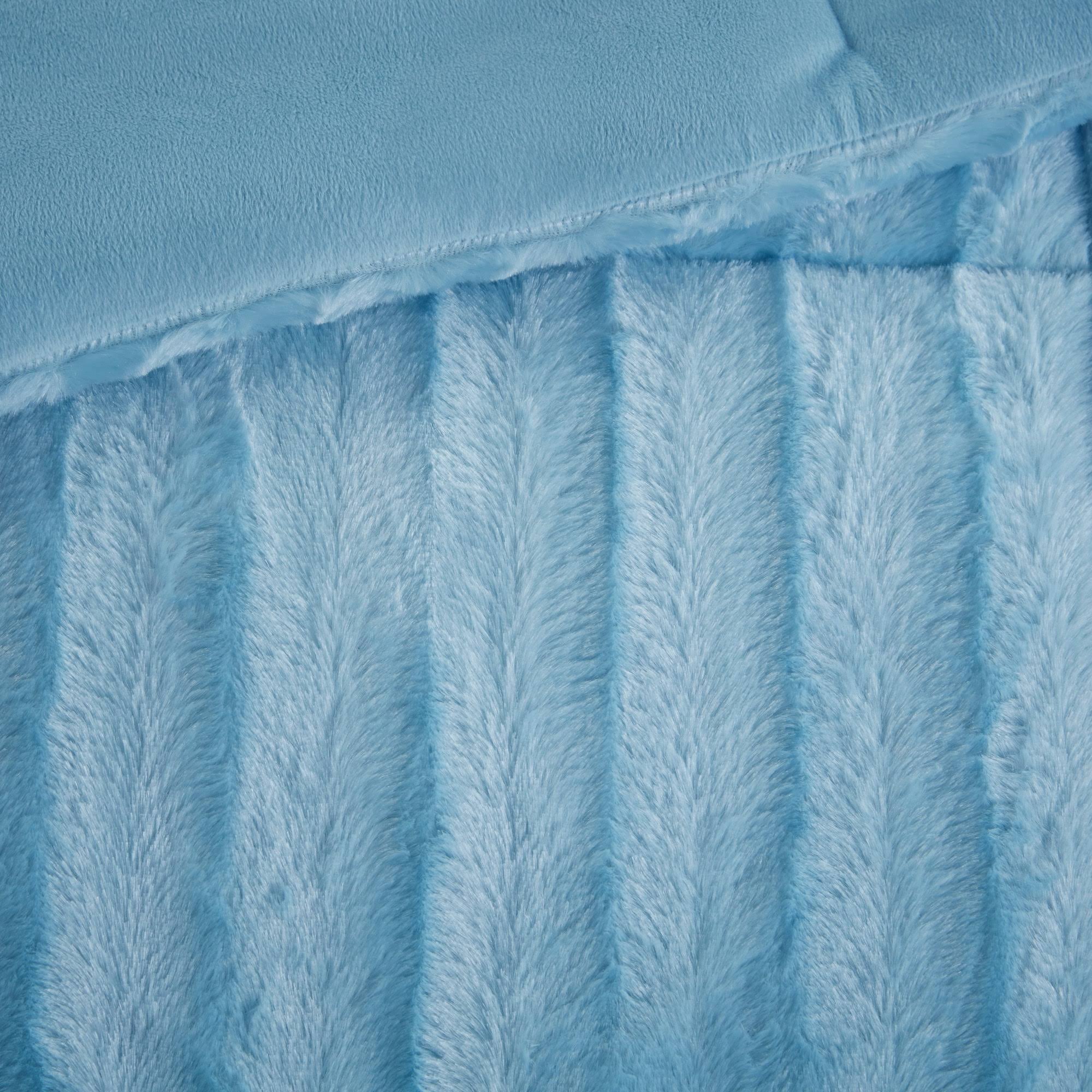 Grey Faux Fur Comforter Mini Set King/Cal King U37918