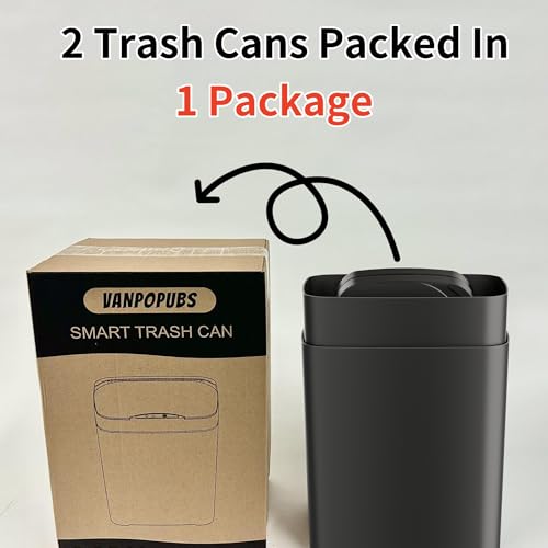 2.7 Gal Automatic Touchless Plastic Trash Can with Lid C783