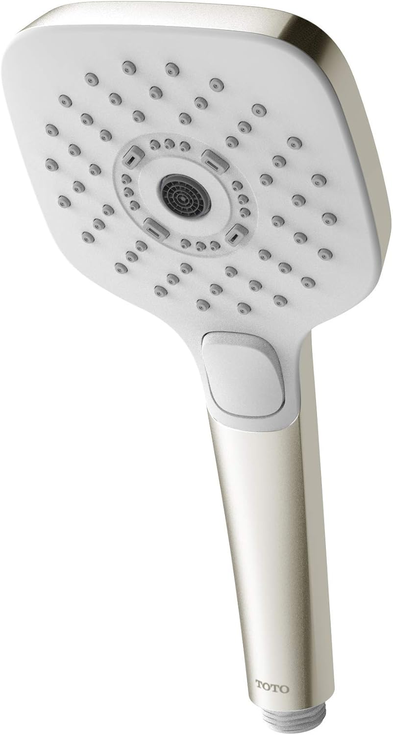 Brushed Nickel Square Single Spray Showerhead D585