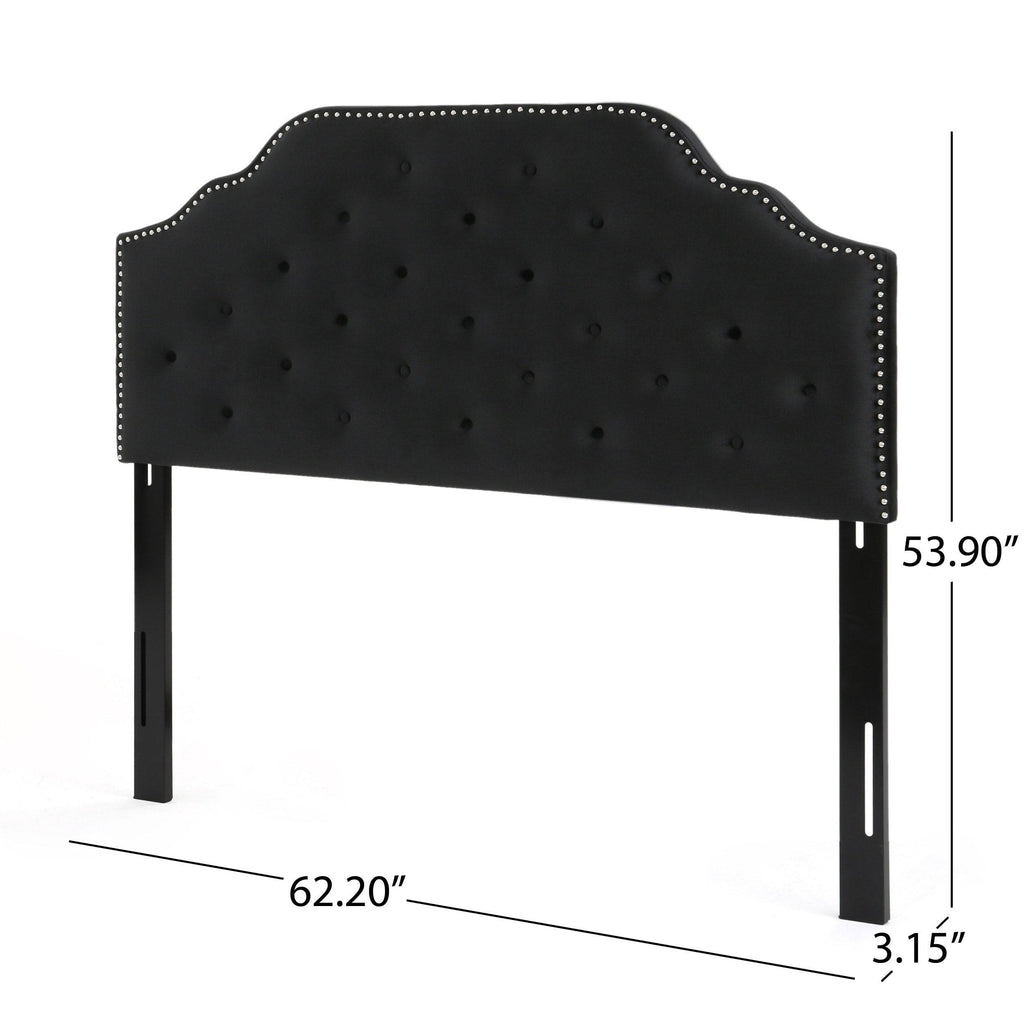 Studded Headboard, Gray, Full/Queen X685032