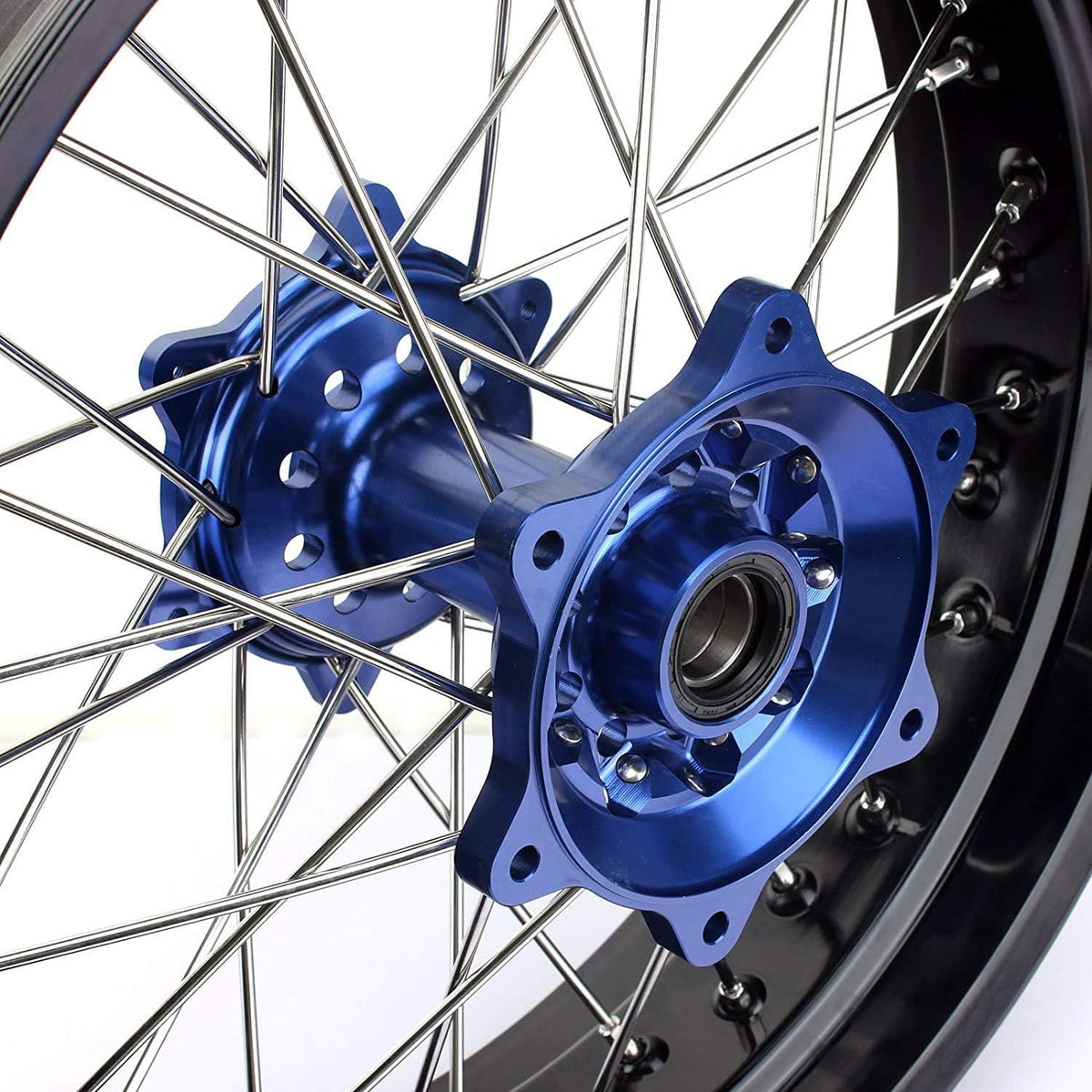 17" & 17 Supermoto Spoked Wheel Set Hubs Rims Rotors for Yamaha YZ250F YZ450F 2009-2013 V136619
