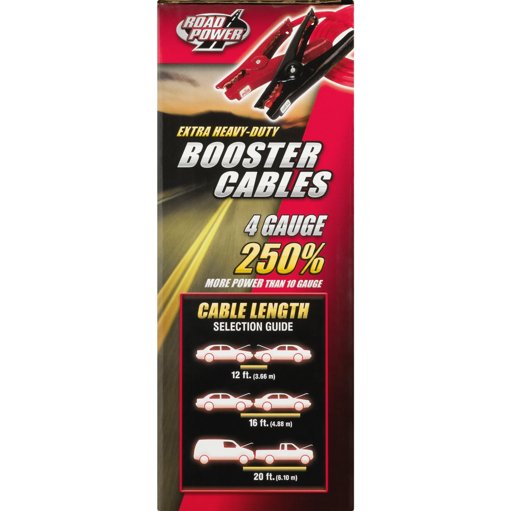 Heavy-Duty Booster Cables, 4-Gauge, 25-Feet S910