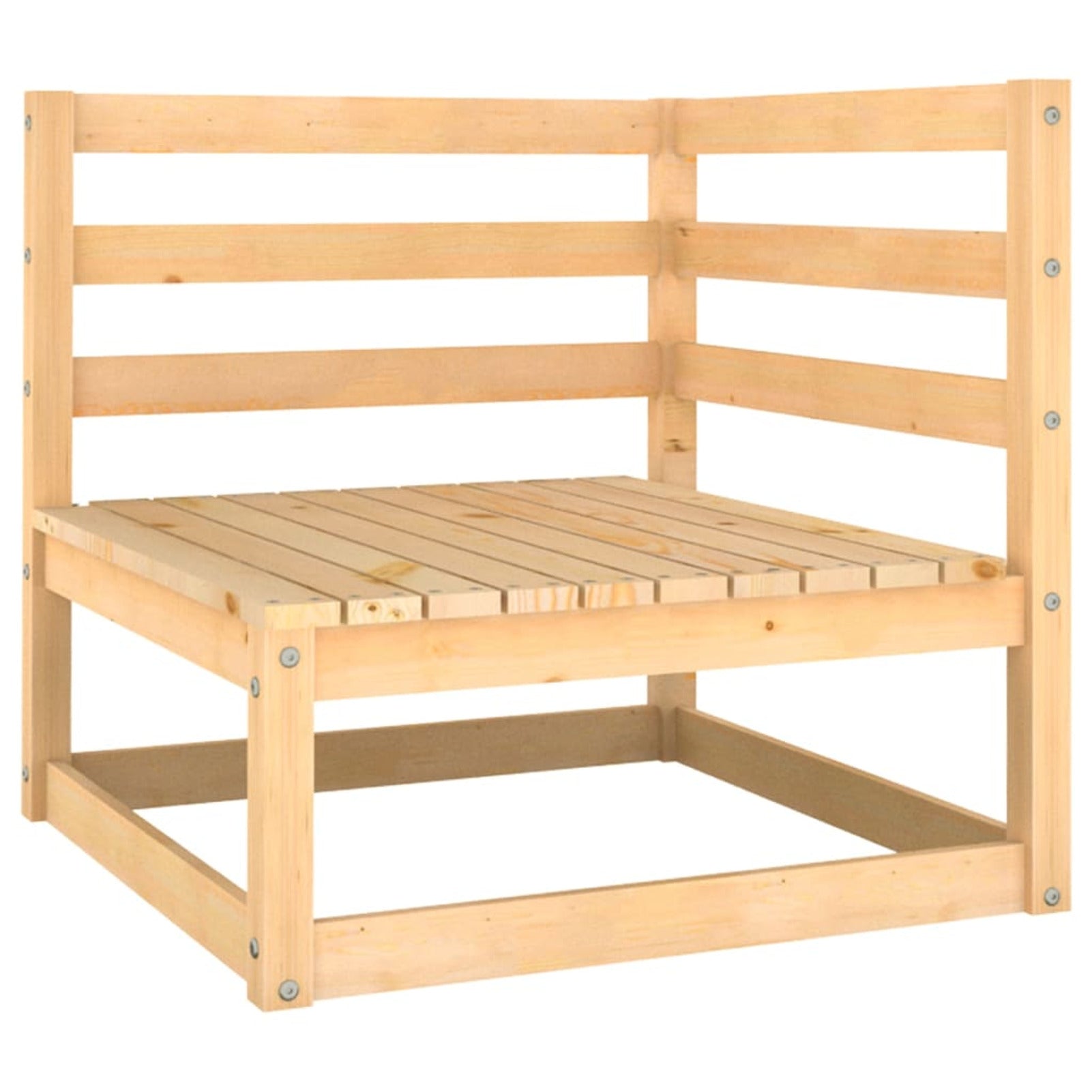 2 Piece Garden Set with Cushions Solid Pinewood M541173
