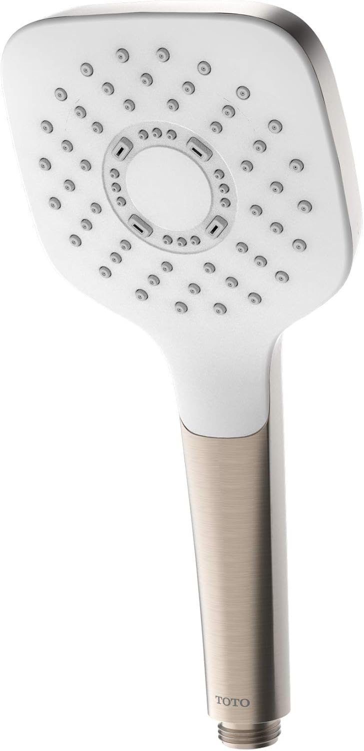 Brushed Nickel Square Single Spray Showerhead D585