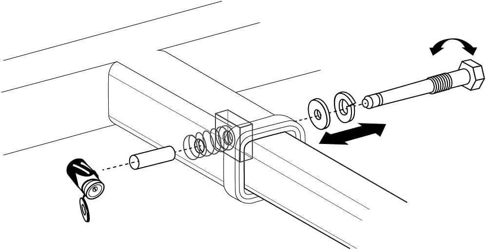Keyless Locking Silent Hitch Pin for 2.5in Hitches Pack of 2 N34455