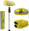 5-12 Foot Car Cleaning Kit with Soft Car Wash Brush, Car Squeegee, Car Wash Mitt, Microfiber Cleaning Head & Extension Pole O2771