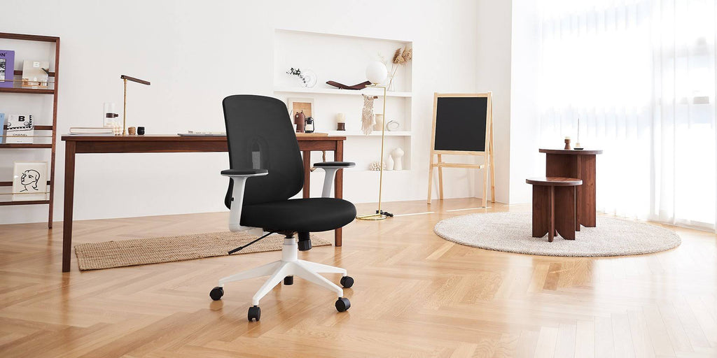 Ergonomic Swivel Office Chair with Lumbar Adjust (Black) L27146