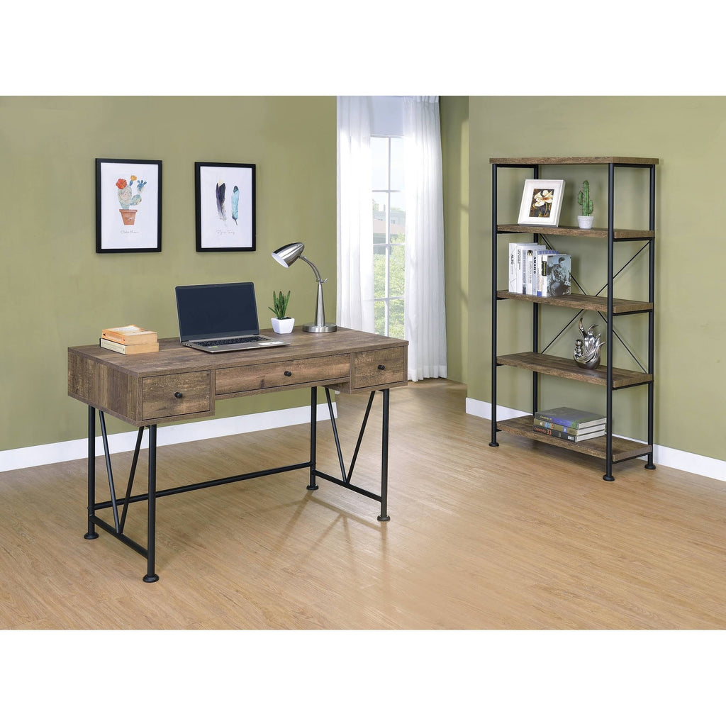 Grey Driftwood 4-Shelf Bookcase D177