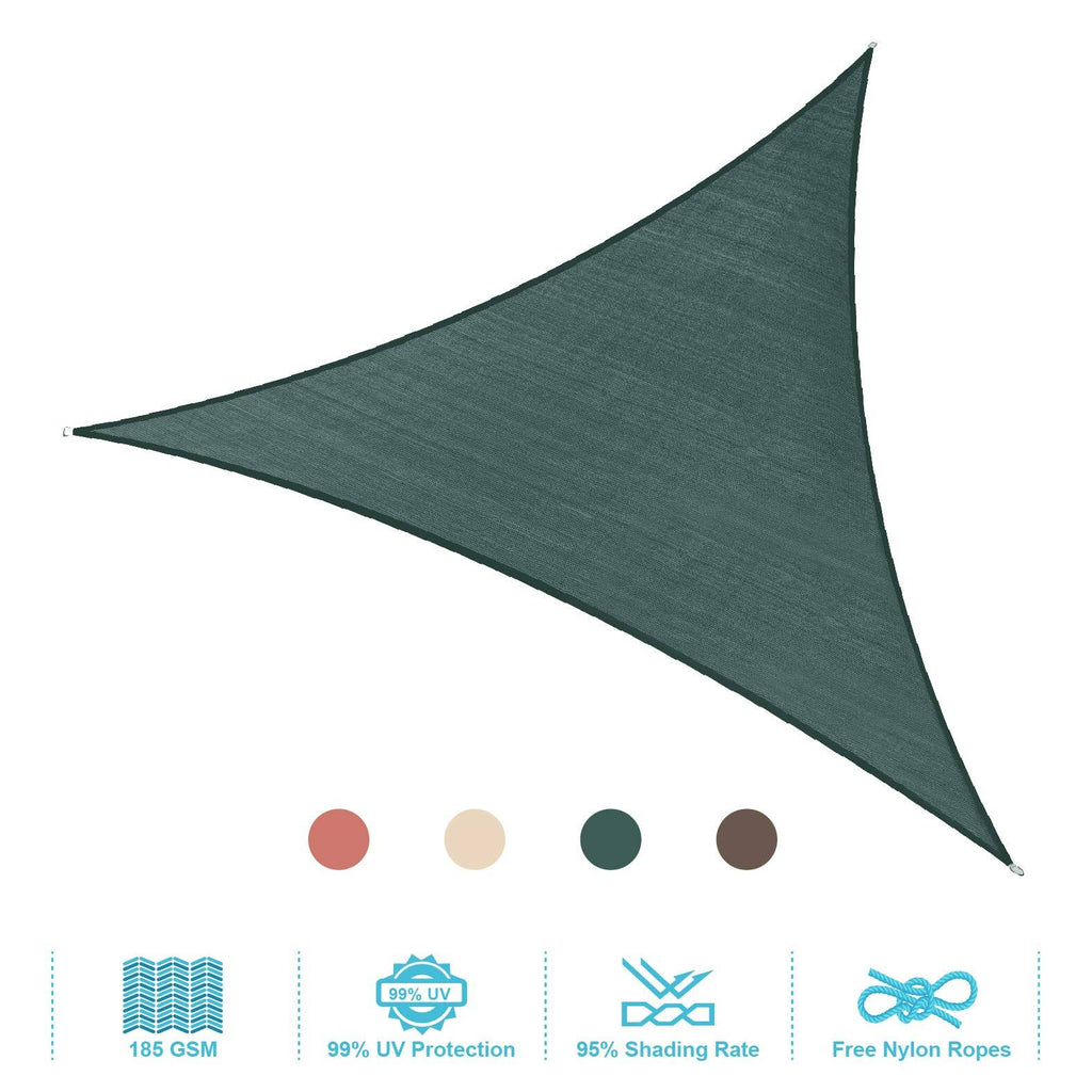 Triangle 16.5 x 16.5 x 16.5 Dark Green Sun Shade Sail M9957