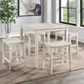 Weathered Ivory 5-Piece Counter Height Dining Set S23751
