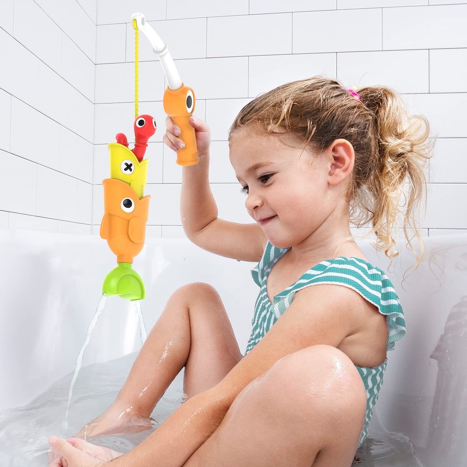 4 Piece Baby Bath Fishing Pole Toy Set M339
