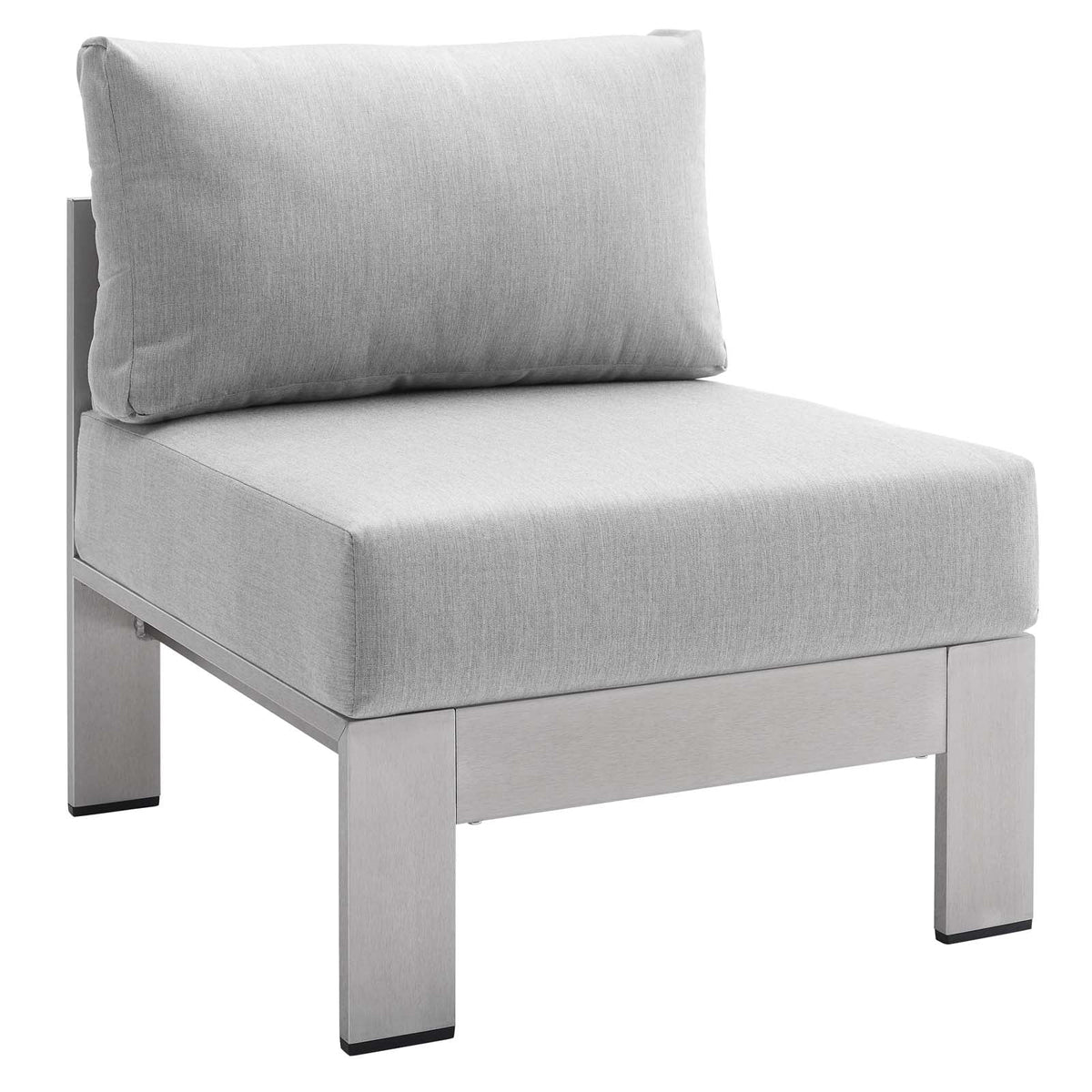 8 Piece Outdoor Patio Sectional Sofa Set in Silver Gray H95155