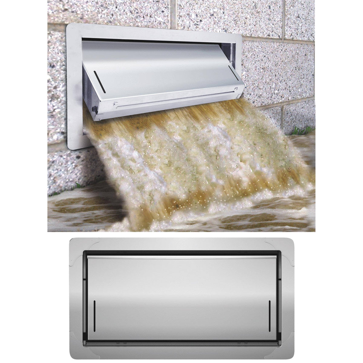 16 in. x 8 in. Insulated Flood Vent M575