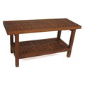 Teak Grate Bench with Shelf K80645