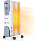 1500W Oil Filled Radiator Heater with Adjustable Thermostat, 3 Heat Settings, Pack of 2 A442870
