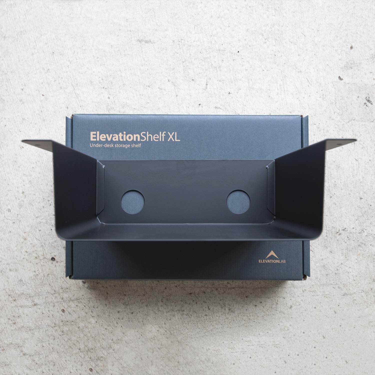 Welded Steel Matte Black Under Desk Storage Shelf Pack of 2 V8697