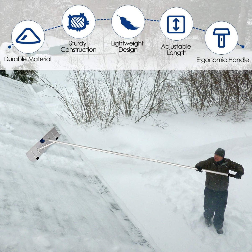 Aluminum Snow Rake, 26 inch Width Blade, Adjustable Handle, Pack of 2 Y716210