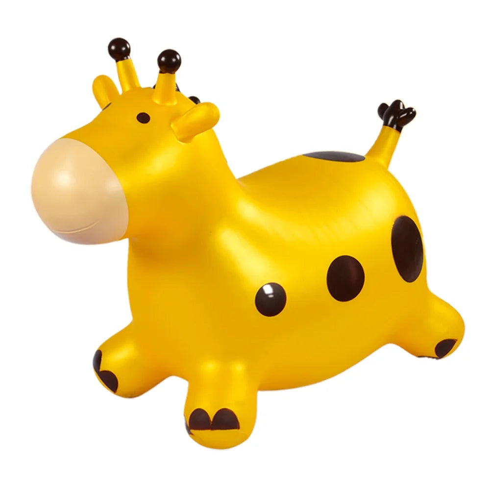 Inflatable Bouncing Horse Outdoor Toy with Air Pump (Yellow) G583007