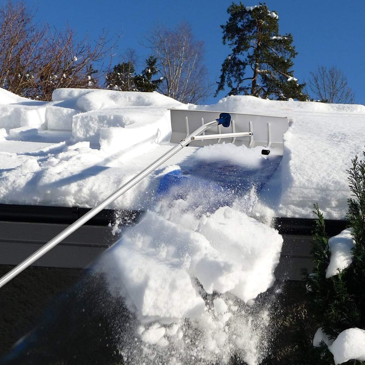 Aluminum Snow Rake, 26 inch Width Blade, Adjustable Handle, Pack of 2 Y716210