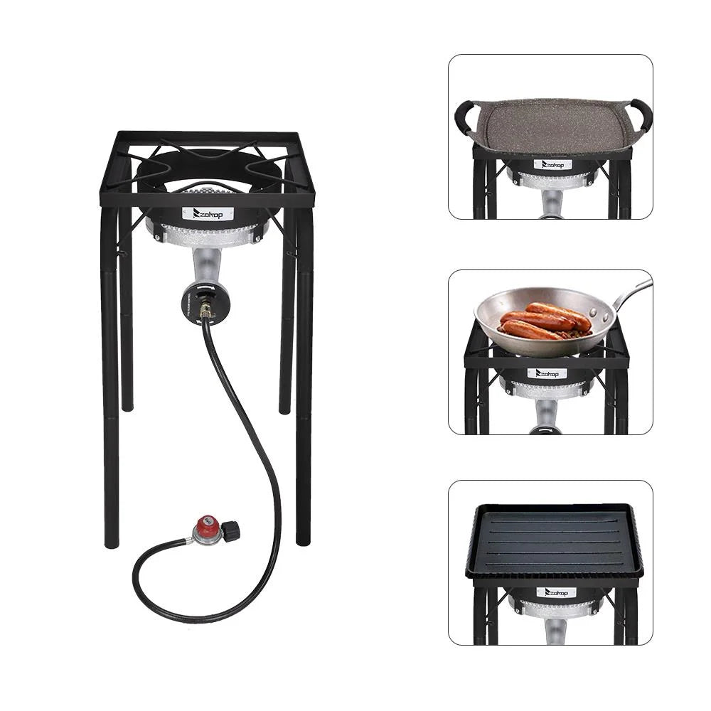 Propane Single Burner 200,000 BTU with Regulator, Cast Iron R944592