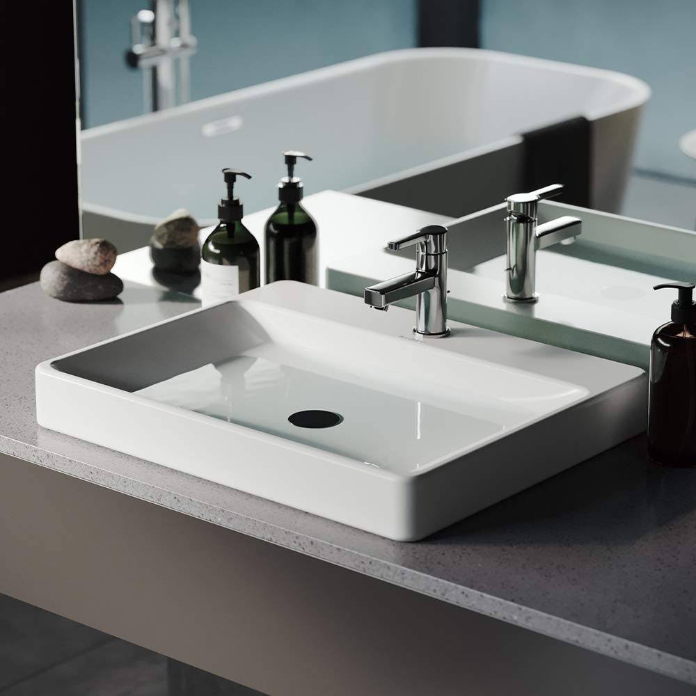 Rectangular Vessel Sink (White) I753