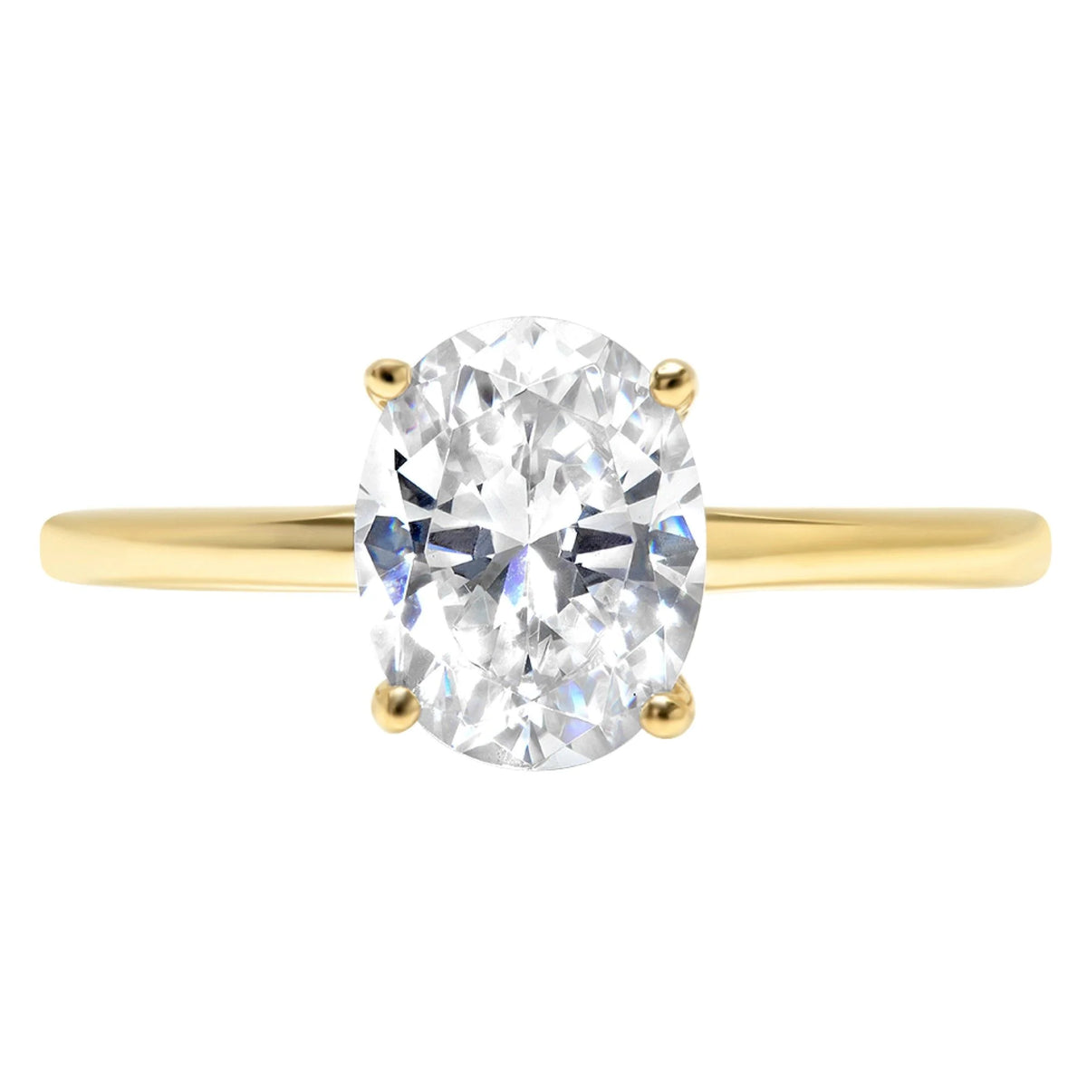 18K Yellow Gold Solitaire Engagement Ring E96610